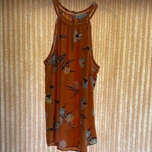 Vibrant Floral Sleeveless Blouse